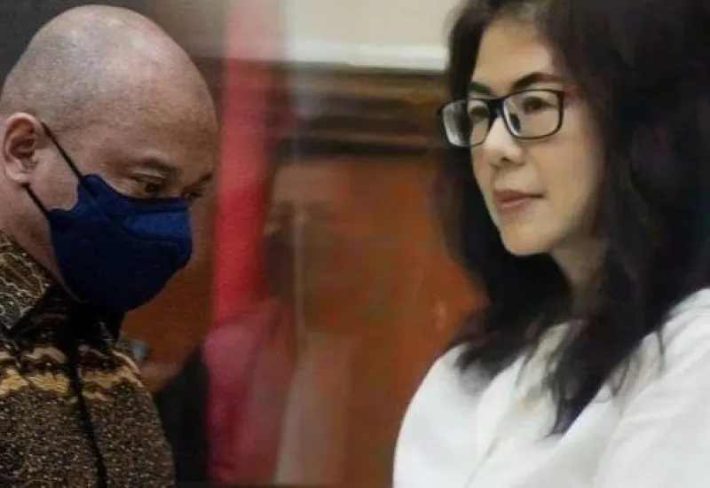 Teddy Minahasa dan saksi mahkota Linda Pujiastuti alias Anita dalam kasus narkoba.(ist)